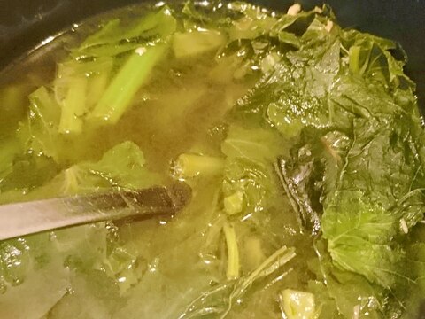 かぶの葉っぱのスープ